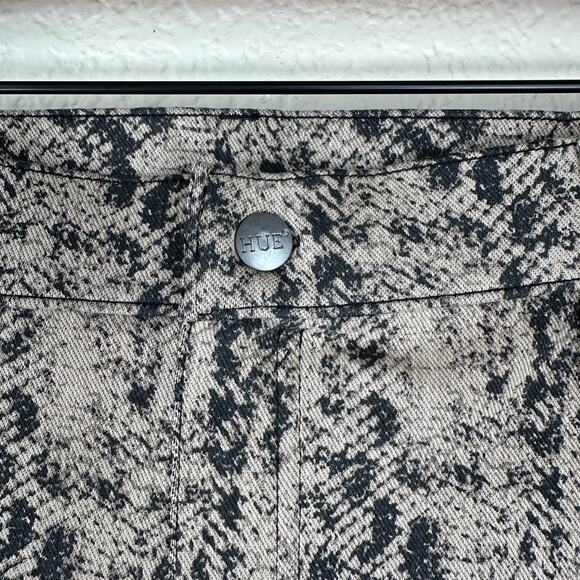 Hue XL Beige Brown Snake Print Slim Pants High Rise Y2K Grunge Stretch - Picture 7 of 7